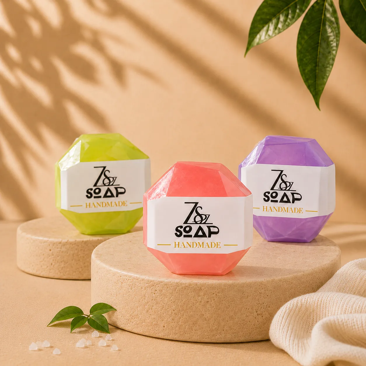 Gemstone soap private label manufacturing